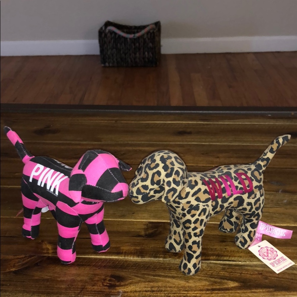 2 Victoria secret PINK mini dogs